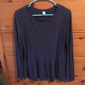 Old navy blue ruffle top